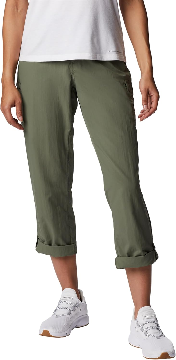 Columbia Women's Straight Leg Cargo Capri Roll Up Pants (XX-Large, Cypress)