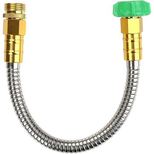 New 304 Stainless Steel Metal Garden Hose with Nozzle-Flexible, Portable & Lightweight (1 foot)