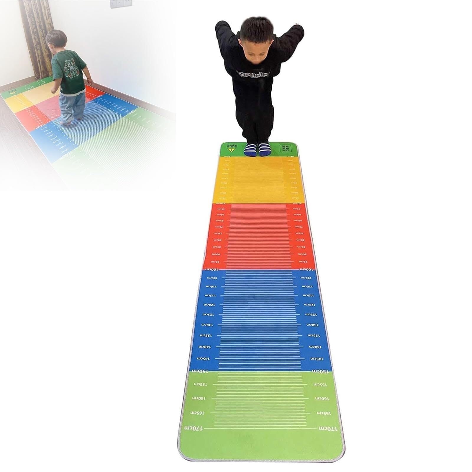 Long Jump Measuring Equipment, 7mm Thick Soft Jump Exercise Mat,Jumping Practice Test Device, for Jump Rope Workout, for Indoor Outdoor Safe Exercise