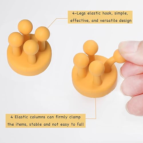 Miniatura 4 de iBetterLife Good Grips - Soporte para maquinilla de afeitar  4 soportes autoadhesivos de silicona para cepillos de dientes montados en la pared en
