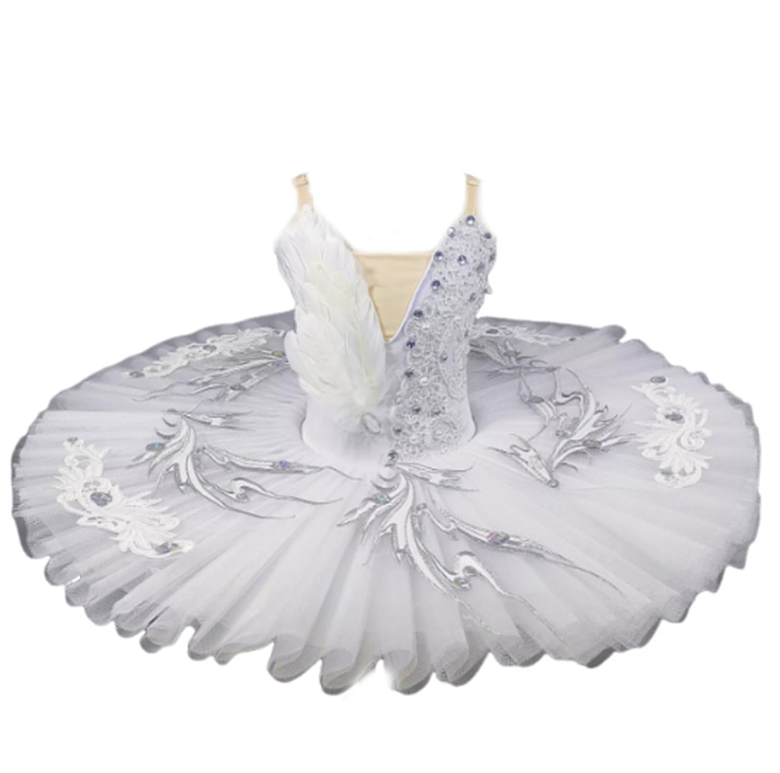 Camiseta de Tirantes con Falda tutú para niñas Leotardo de Ballet, Vestido de Encaje tutú del Lago de los Cisnes Disfraces de Bailarina para competición de Danza