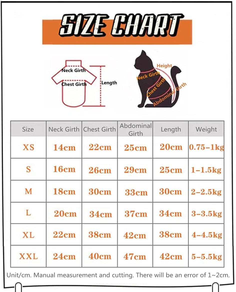 SPHYNX Mao Cat Clothes, wiosenno-letnia koszulka z kotem, Shooter Comfort,Odzież dla kotów(L)