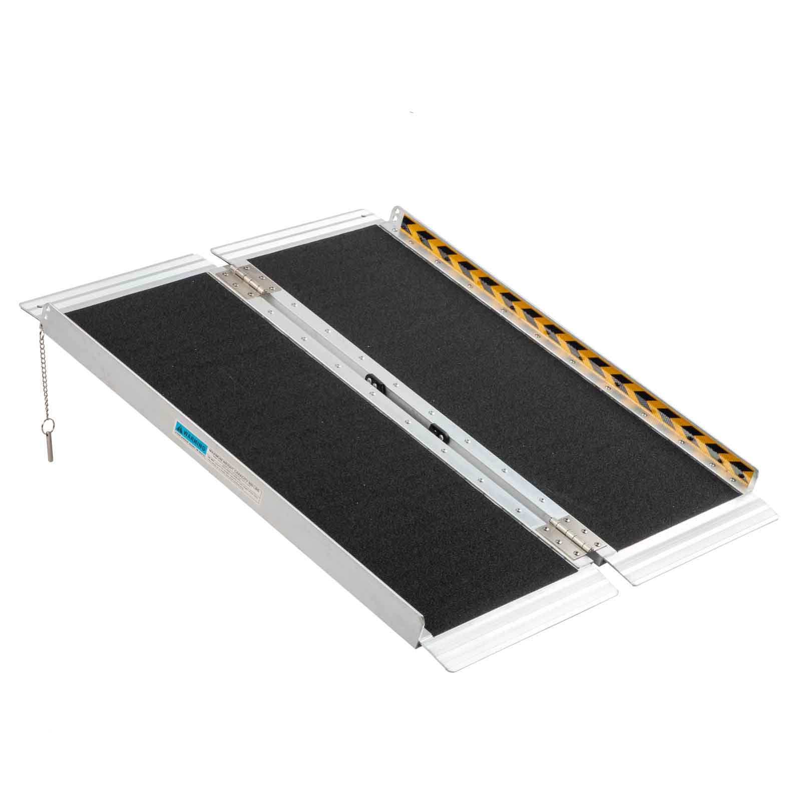 MOTORHOT 3ft Portable Wheelchair Ramp Non-Slip Aluminum Folding Handicap Home Steps Scooter Door Threshold Ramp for 3 inch -9 inch Step Heights 600 lbs Capacity 28in Wide,Black