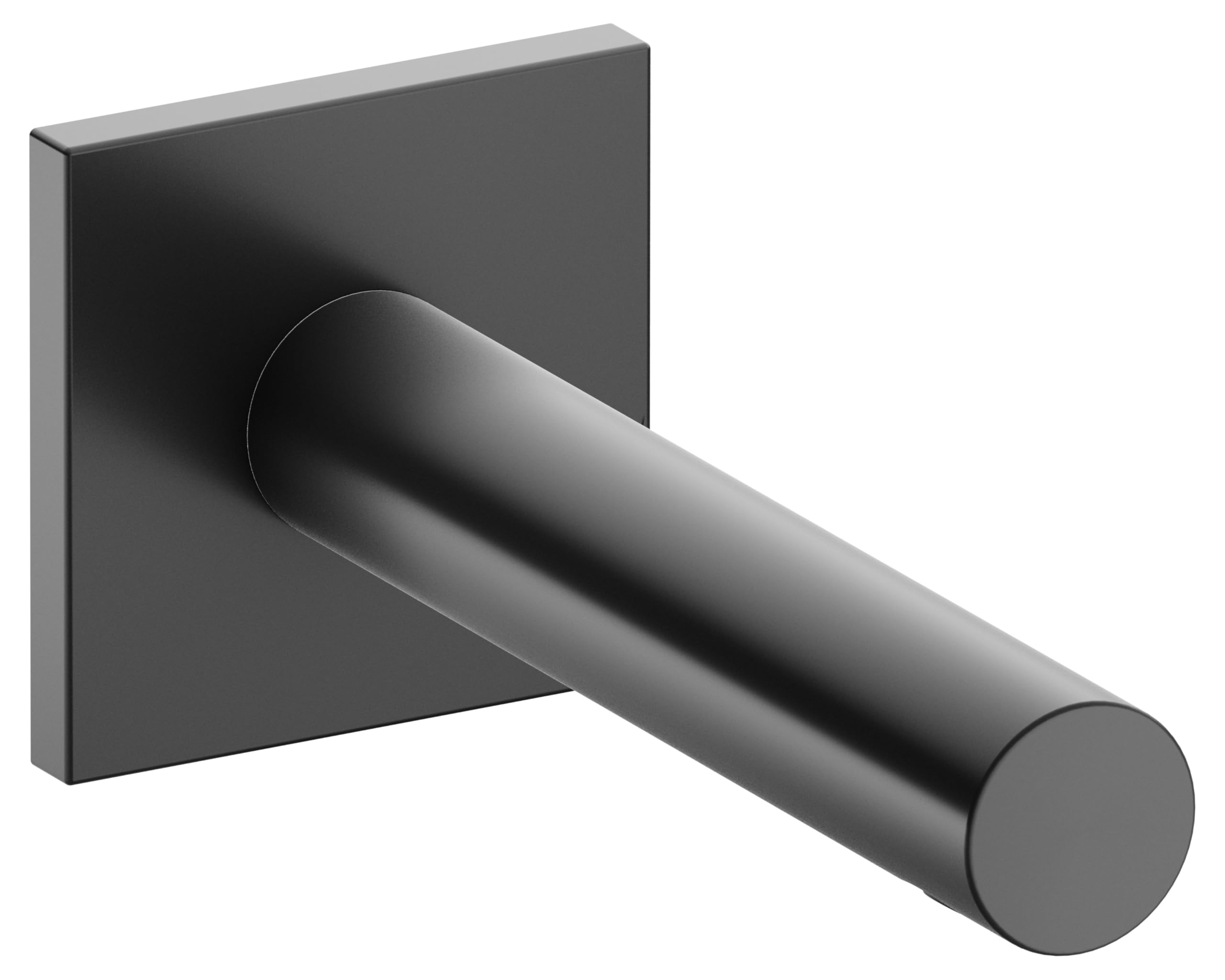 Keuco IXMO fitting 59545, caño de bañera, roseta cuadrada, 202mm, Color: Negro cromo cepillado