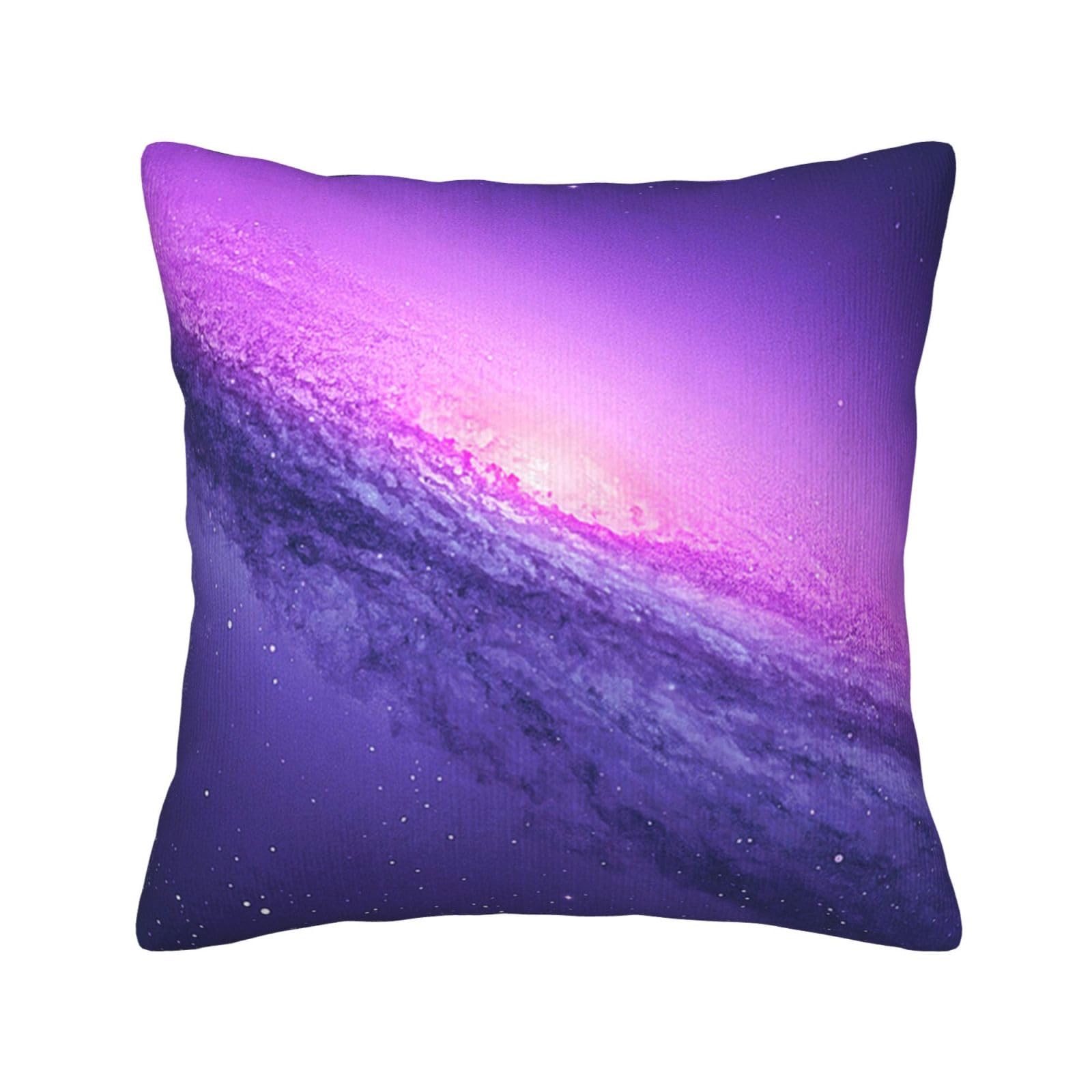 Housses de coussin galaxie violet velours côtelé pour protéger et embellir le canapé