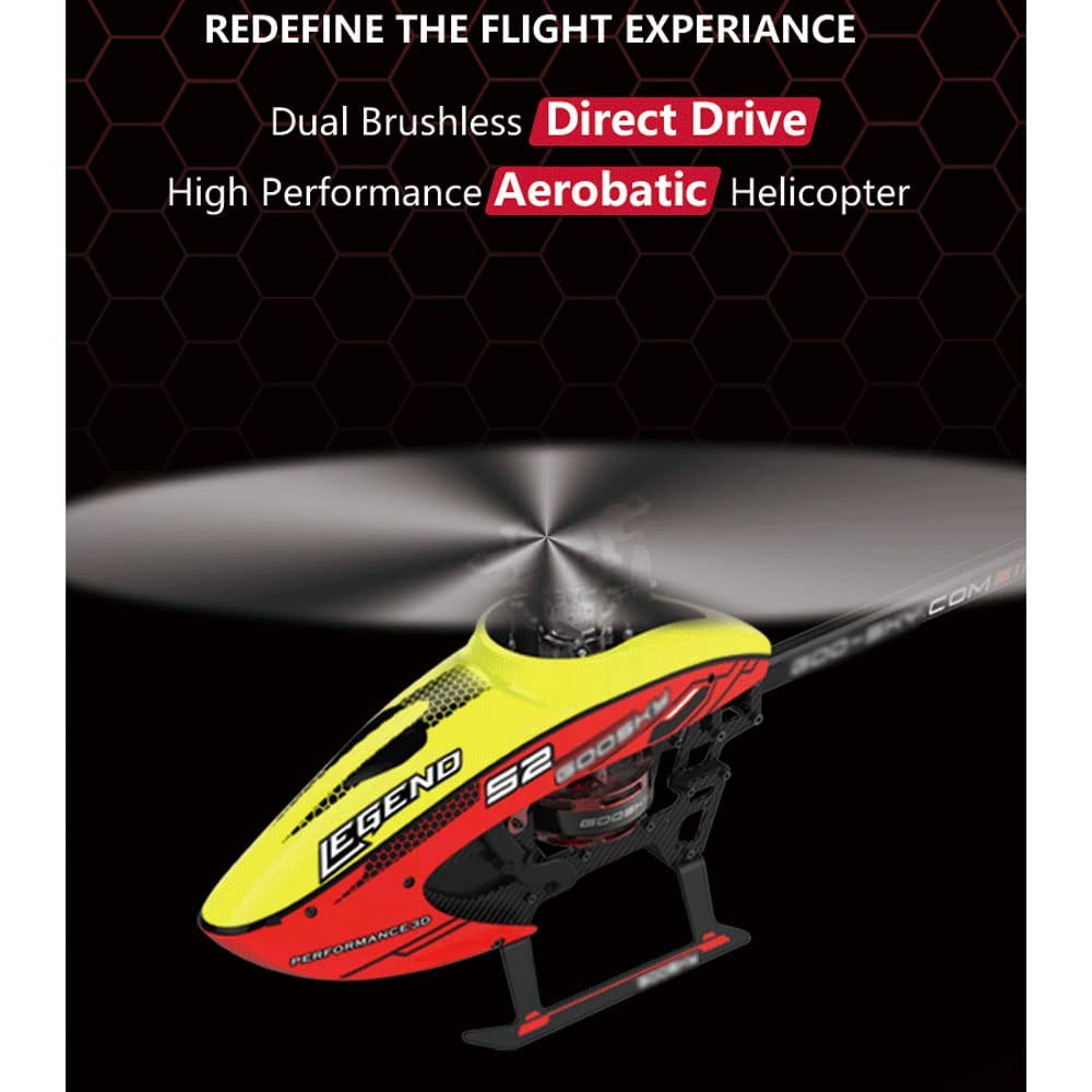 GuyAna Pronto a Volare Elicottero RC All'aperto Doppi Motori Brushless Elicotteri telecomandati a Trasmissione Diretta 6CH per Adulti, Aereo RC 3D con Drone Telecomandato RTF