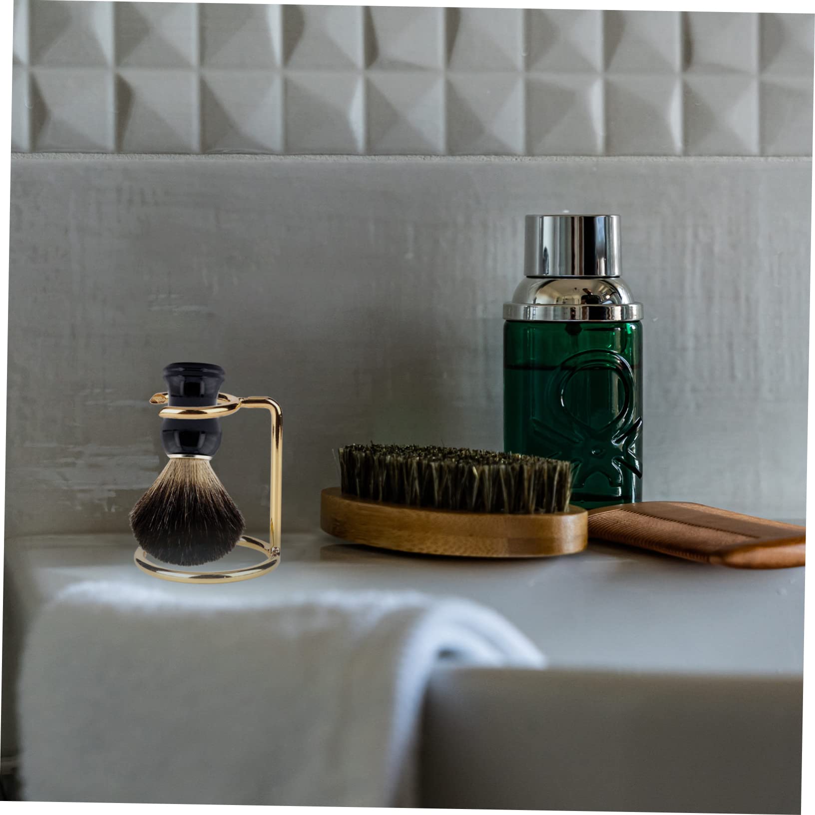 VICASKY Razor Accessories Shaving Metal Rack Shave Brush Stand Razor Stand for Men Storage Rack Metal Brush Holder