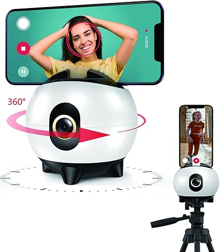 Miniatura 1 de funimy Trípode de seguimiento facial automático soporte de teléfono inteligente de 360 rotaciones soporte de montaje Carmera para seguimiento de