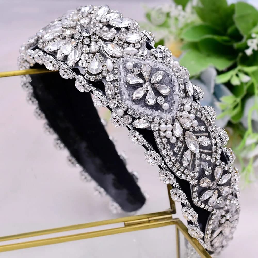 Opaska do włosów RhineStone dla kobiet Dziewczyn Head Biżuteria Stroiki dla kobiety Włosy na ślub