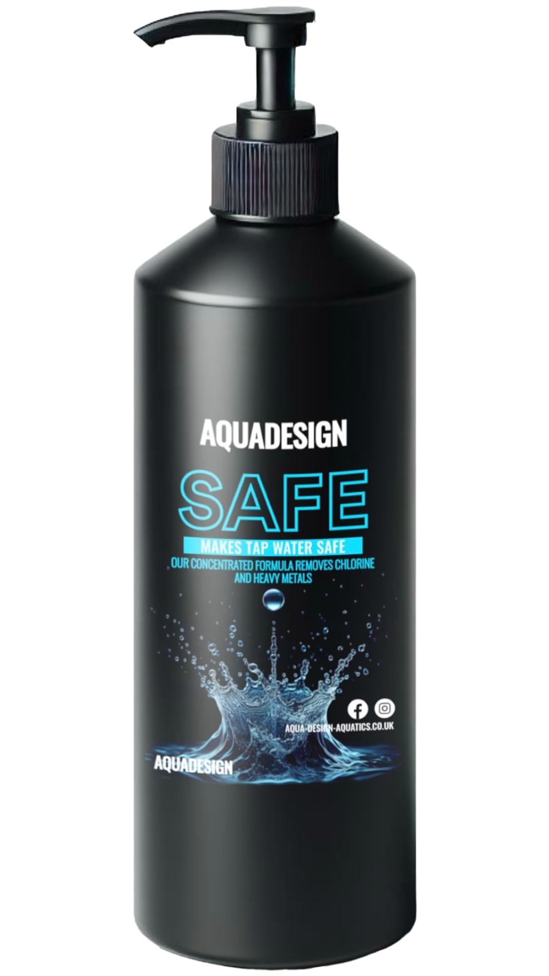 AquaDesign SAFE 500ML Aquarium Tap Water Conditioner Dechlorinator TREATS 12,500 ltrs - Chorine Remover