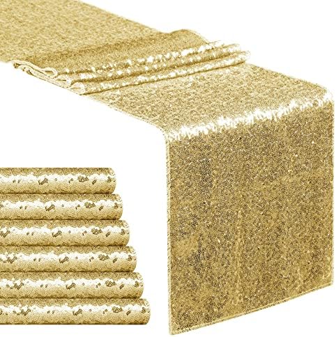 BEDDEB 10-Pack Purple Sequin Table Runner 12''x72'' Glitter Table Runner for Party, Purple Sparkle Table Runner for Graduation Supplies Decorations Wedding, Engagement, Birthday & Baby Shower