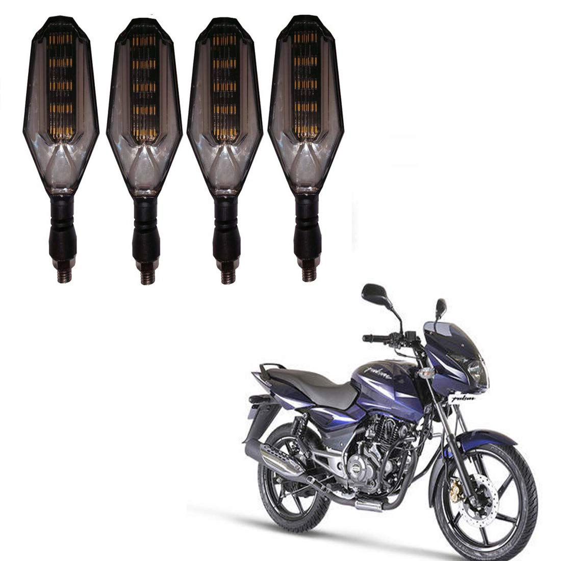 Rwt Front Side Rear Led U Tpye Drl Indicator Light Yellow Blue For Bajaj Pulsar 150 Dts I In Car Motorbike Rwt Front Side Rear Led U Tpye Drl Indicator Light Yellow Blue For Bajaj Pulsar 150 Dts I In Car Motorbike