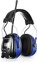 Vista 15 de Cascos protectores de oídos PROTEAR con radio AM/FM, auriculares con reducción de ruido de 25dB, orejeras de seguridad con pantalla digital