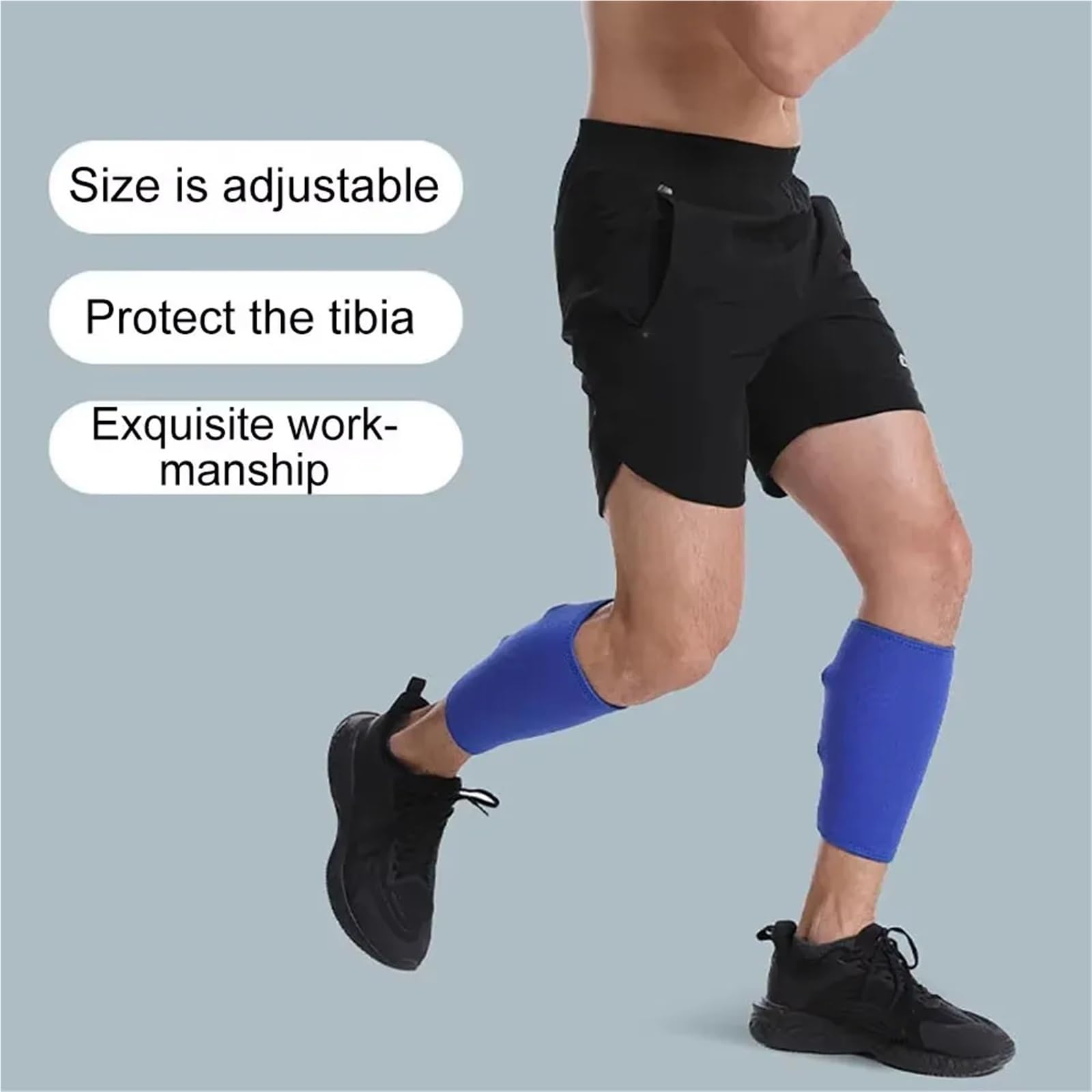 Rodillera Compresion 1 pieza de espinillera deportiva ajustable, calentadores piernas, manga for ciclismo, fútbol, ​​baloncesto, levantamiento pesas