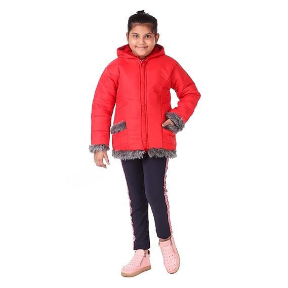 Winter wear Kids jacket full sleve color Red for baby Girls