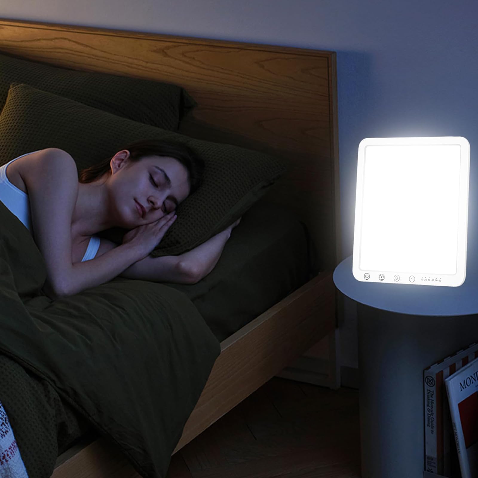 BAIFULAI Tageslichtlampe 15000 Lux, Lichttherapielampe UV-Frei Therapielicht, LED Daylight Lampe, 3 Farbtemperaturen, 4 Helligkeitsstufen Timer, Touch-Control, Sonnenlicht Lampe für Zuhause/Büro