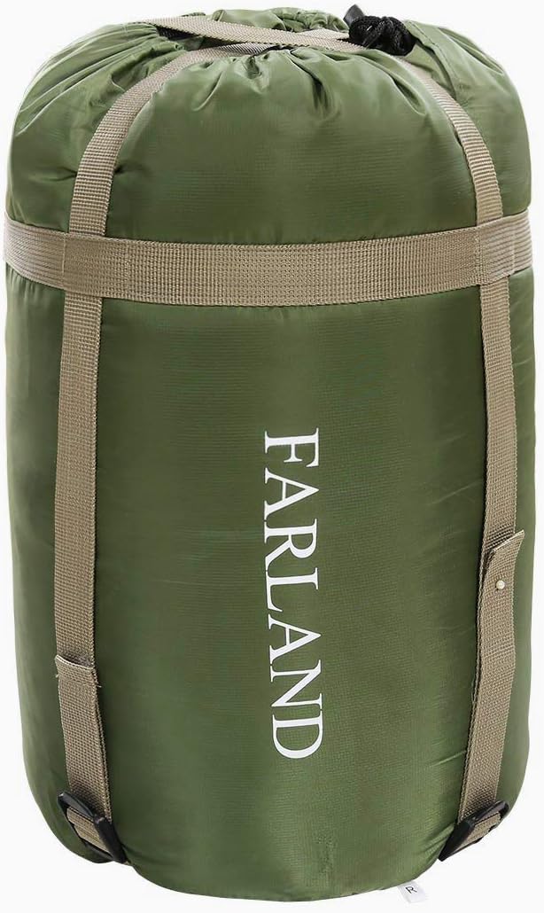 FARLAND Sleeping Bags 20℉ for Adults Teens Kids with Compression Sack Portable and Lightweight for 3-4 Season Camping, Hiking,Waterproof, Backpacking and Outdoors (Dark Grey Double, Rectangle)