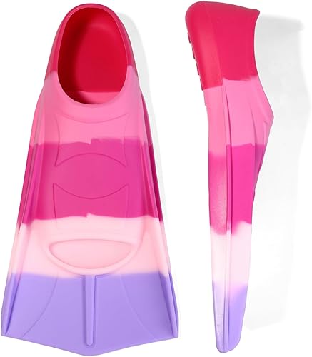 Vista 178 de Aletas de natación para niños, aletas cortas para niños, aletas de natación para entrenamiento de natación para niños y niñas principiantes Un