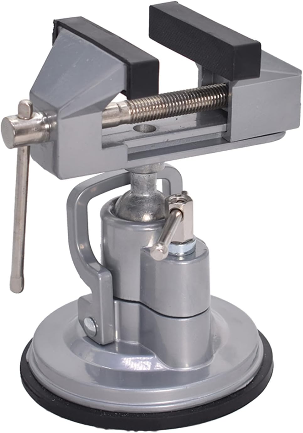 ALL-CARB Vacuum Base Vise Portable Base Vise 3.15 Jaw Width Pivots Multi-Angle Rotate 360°for Various Smooth Work Surfaces