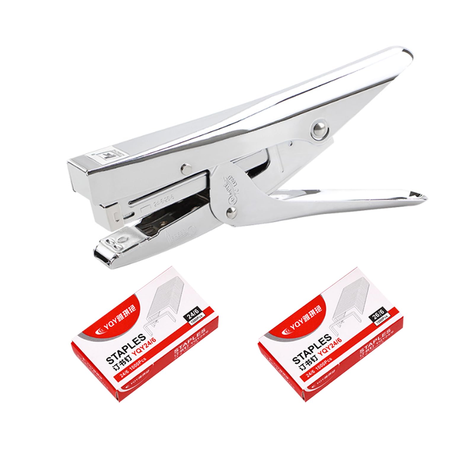 Pinpulux 1 Pack Heavy Duty Stapler Plier with Staples 2000pcs, Handheld Plier Stapler for Paper, Stapling Pliers.