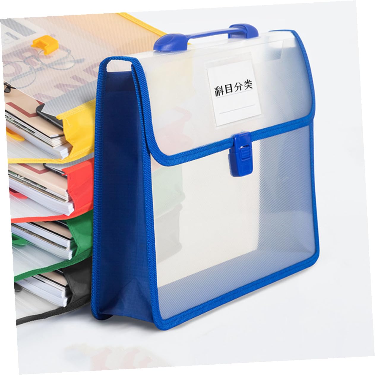Organizer Documenti A4 Fibbia 5 Pezzi in Pp per Ufficio | Grande Capacità, Profilo Verticale, Pratico da Trasportare e Resistente All’usura, per Contratti, Ricevute e Carte