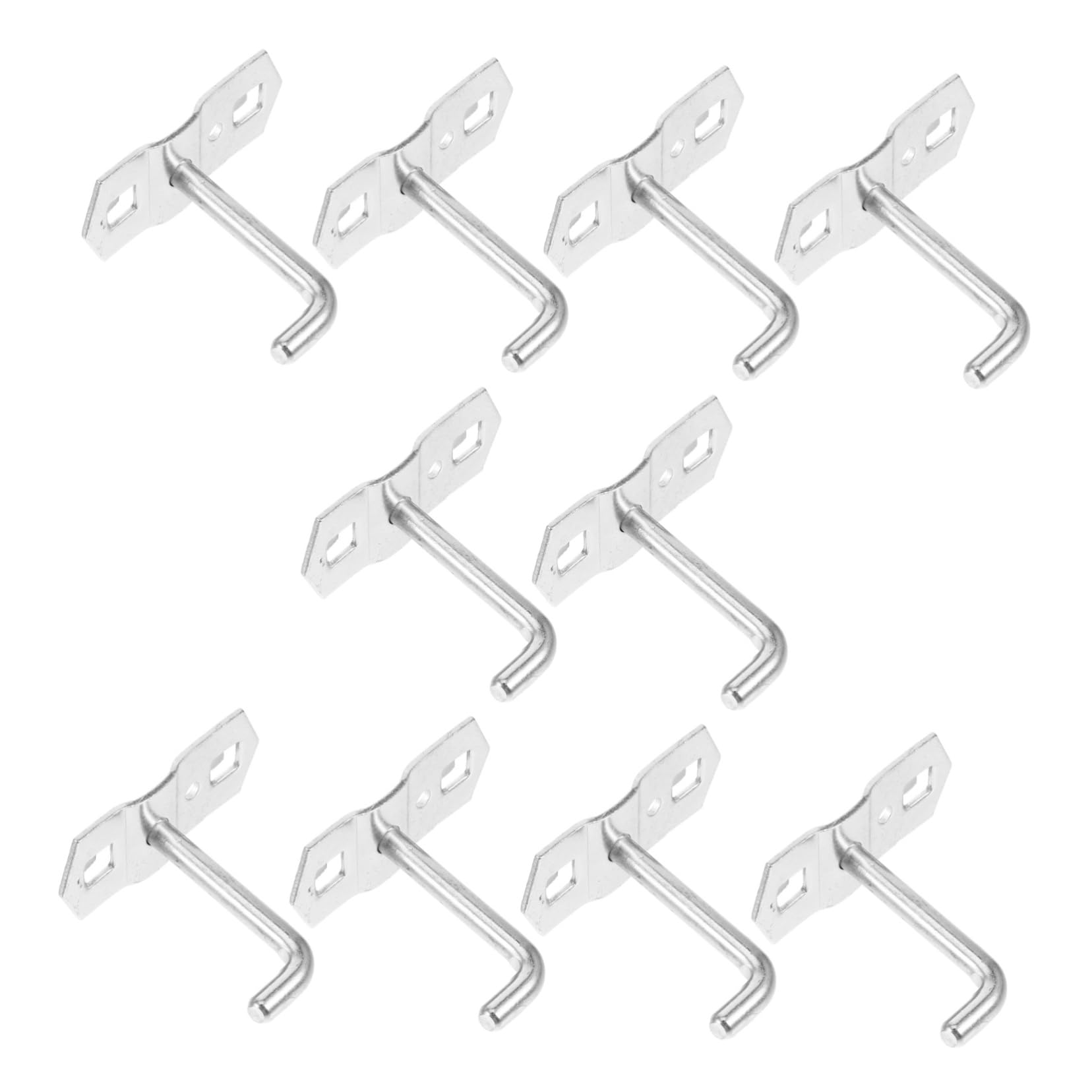 SEWOART 10pcs Peg Board Hook Accessories Pegboard Display Hooks Heavy Duty Pegboard Tool Hooks Garage Hooks for Hanging Hooks for Peg Board Pegboard Hooks Shelf Hooks Silver Steel