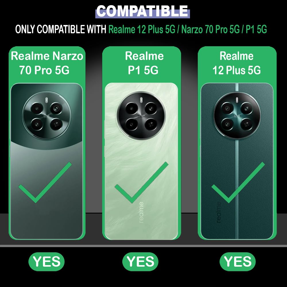 Casotec Shockproof Case for Realme 12 Plus 5G / P1 5G / Narzo 70 5G / 70 Pro 5G | Full Camera Protection | TPU Flexible Back Cover for Realme 12 Plus 5G / P1 5G / Narzo 70 5G / 70 Pro 5G (Steel Blue) Casotec Shockproof Case for Realme 12 Plus 5G / P1 5G / Narzo 70 5G / 70 Pro 5G | Full Camera Protection | TPU Flexible Back Cover for Realme 12 Plus 5G / P1 5G / Narzo 70 5G / 70 Pro 5G (Steel Blue)