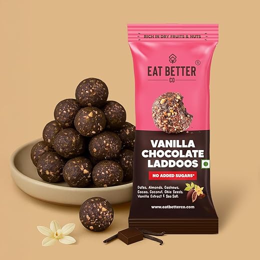 EAT BETTER CO Vanilla Chocolate Laddoos 40g