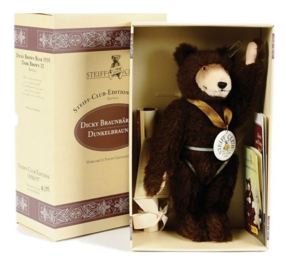 Steiff Club Bear Dicky 1935 Replica -1996/1997, 420078 : Amazon.co