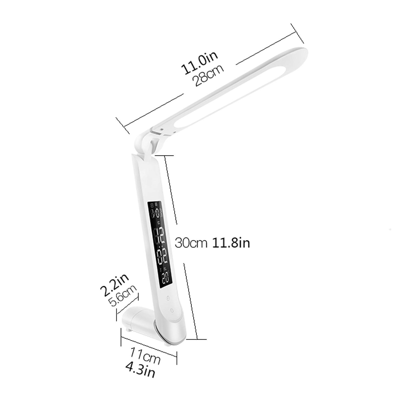 Schreibtischlampe LED LED-Ladetschreibtischlampe Nacht-Faltbare Leselampe, Berührungssteuerung, stufenlose dimmbare Bürolampe mit 3 Farbmodi, Speicher- / Timing-Funktion Tischlampe