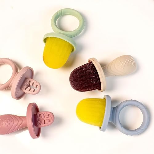 Miniatura 5 de Silicone Ice Creams Molds for Babies Teething Relief with 6 Tray for Soothing Gums and Safe Chewing Food Grade