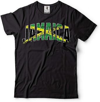 Silk Road Tees Jamaica T-Shirt Mens Heritage Jamaican Flag Coat of Arms Tee Shirt
