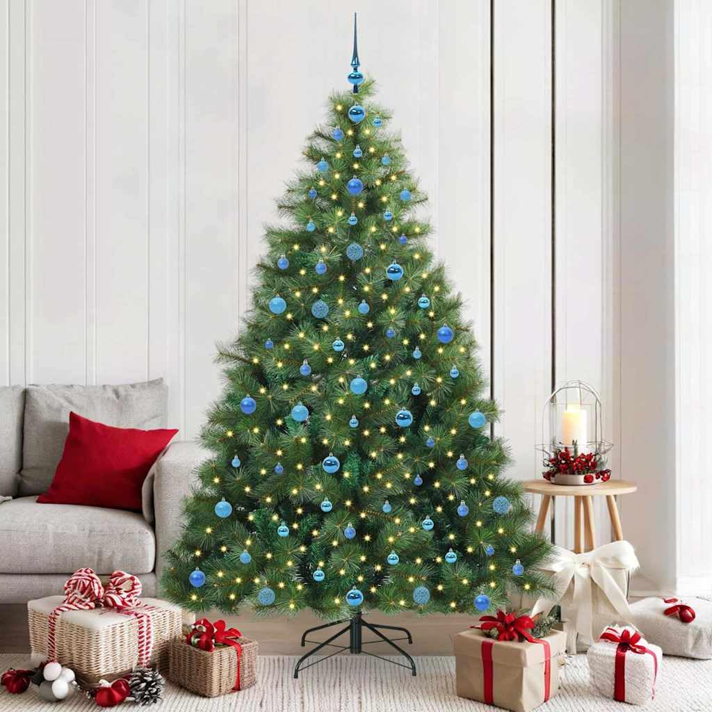 Árbol de Navidad artificial verde con luces LED integradas para decoración de interior 1
