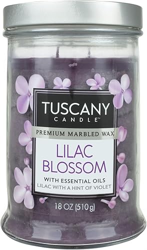 Tuscany Candle Lilac Blossom - Vela perfumada en tarro de larga duración (18 onzas)