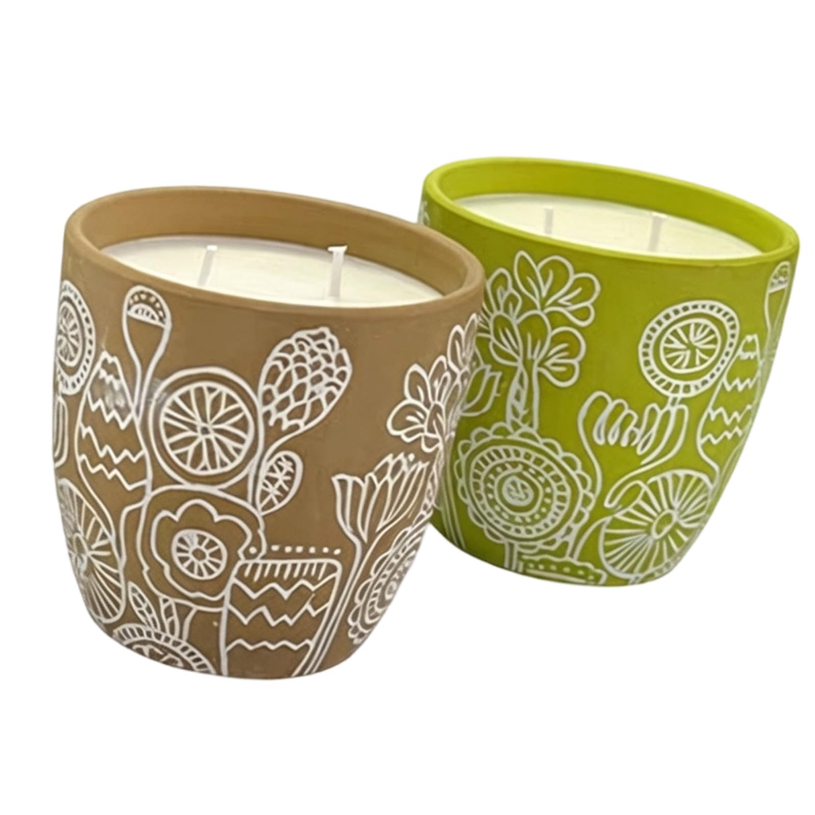 Tsophreniq 2PCS Large Ceramic Soybean Waxes Fragrances with Natural Essences for Clean Burning and Home Scent Gift Aromatherapies