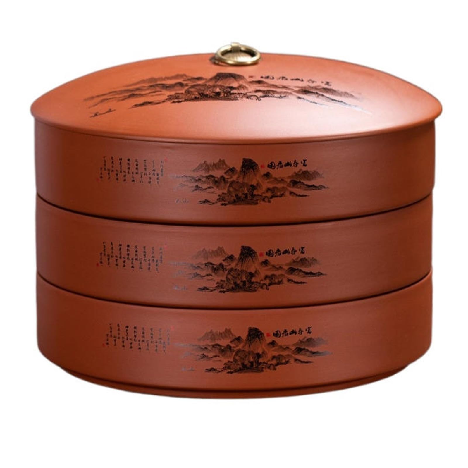 Tea Caddies Mehrschichtige Vintage Vorratsdosen Feuchtigkeitsbeständige Dose für Zuhause und Büro Lose Blätter Tee Aufbewahrung Elegantes Design