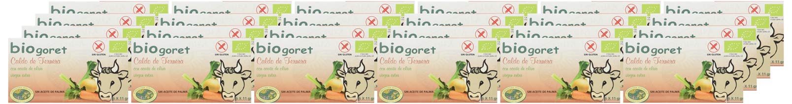 Cubitos de Caldo de Ternera con Verduras Ecológicos 6x11gr, 66 Gramo