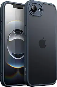 JETech Capa Matte para iPhone 16e 6,1 Polegadas 2025, Case Proteção Contra Quedas de Nível Militar à Prova de Choque, Capinha Traseira Translúcida Fosca, Anti-Impressão Digital (Azul Tempestade)