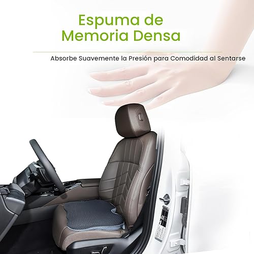 Miniatura 4 de Cojín de asiento de coche de espuma viscoelástica suave y densa para conducir, cojín de asiento para conductor de asiento de automóvil con diseño de