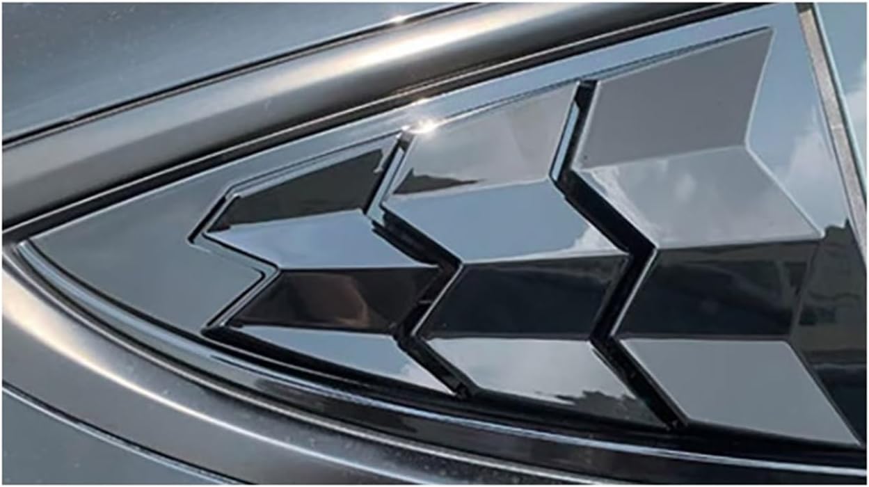 Fit for Tesla Fit for Model 3 2017-2023 Rear Triangular Window Spoiler Cover Deflector Accessories(Gloss Black)