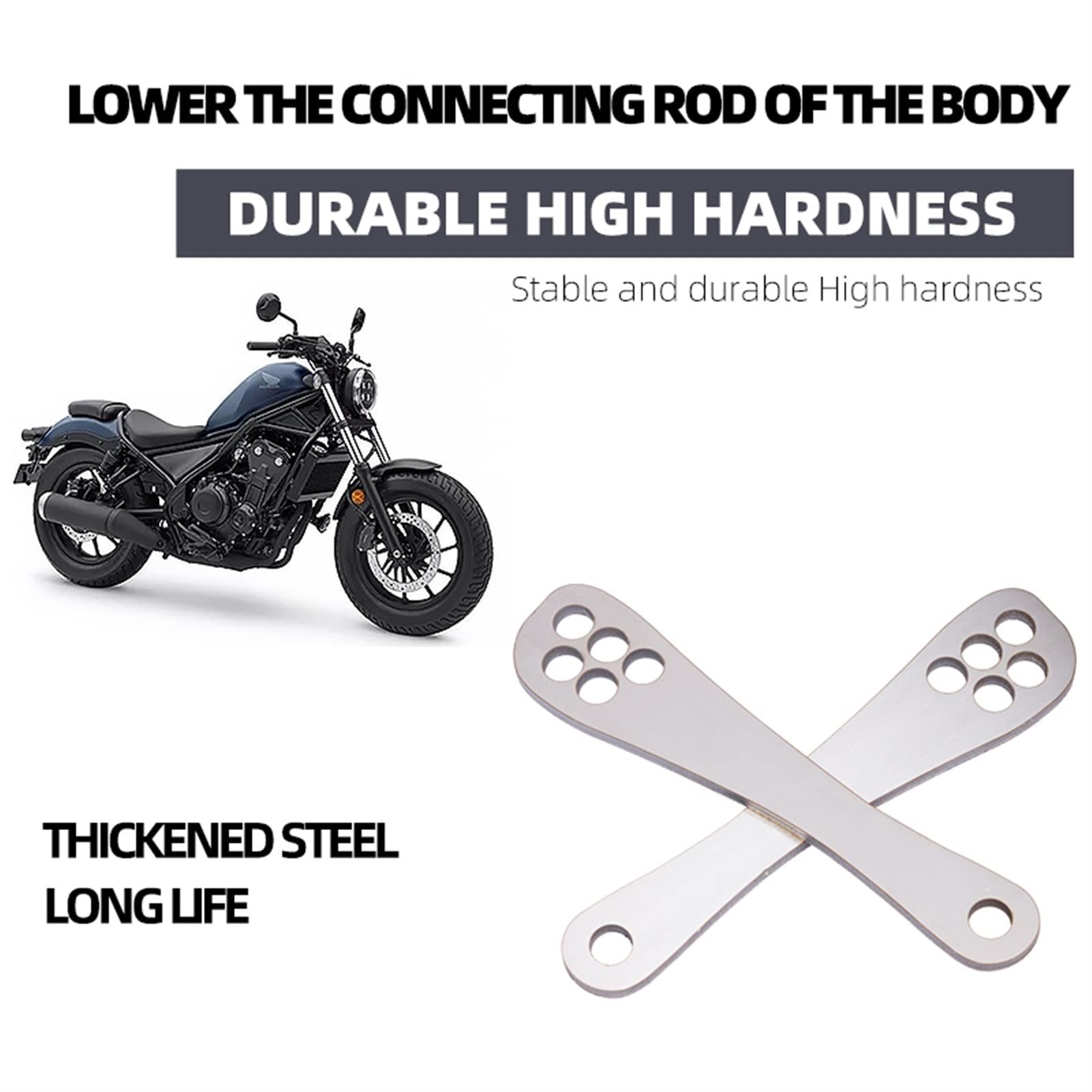 Kit de maillons Montants et abaissants for Moto, Levier de Coussin de Suspension arrière, Forza 750 Forza750 NSS750 NSS 750 Kit de Liaison d'abaissement(Color:Lowering Link)