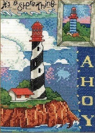 Bucilla Punto de cruz contado 5x7 Mini Sentiment, Shore Thing