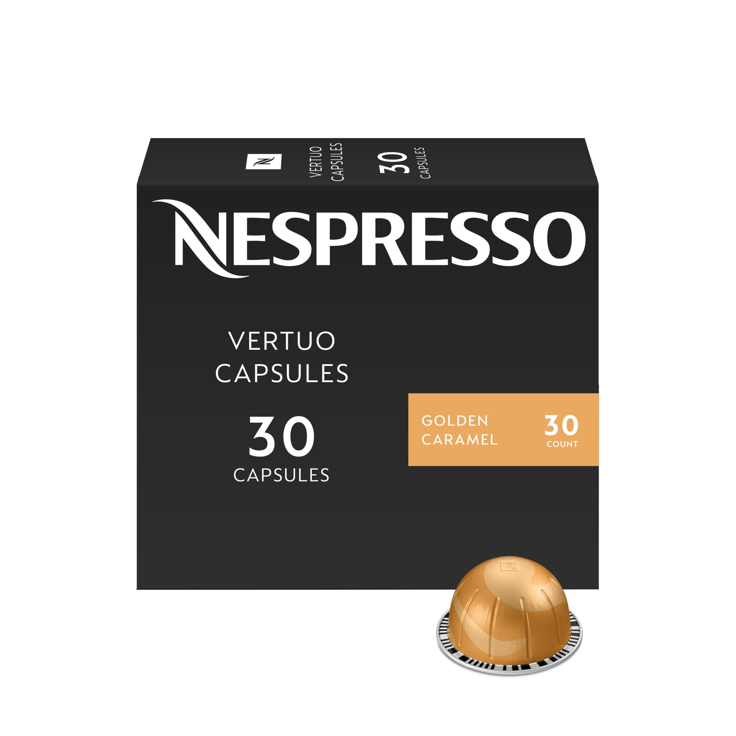 Nespresso Capsules Vertuo, Golden Caramel, Medium Roast Coffee, 30 Count Coffee Pods-image-5