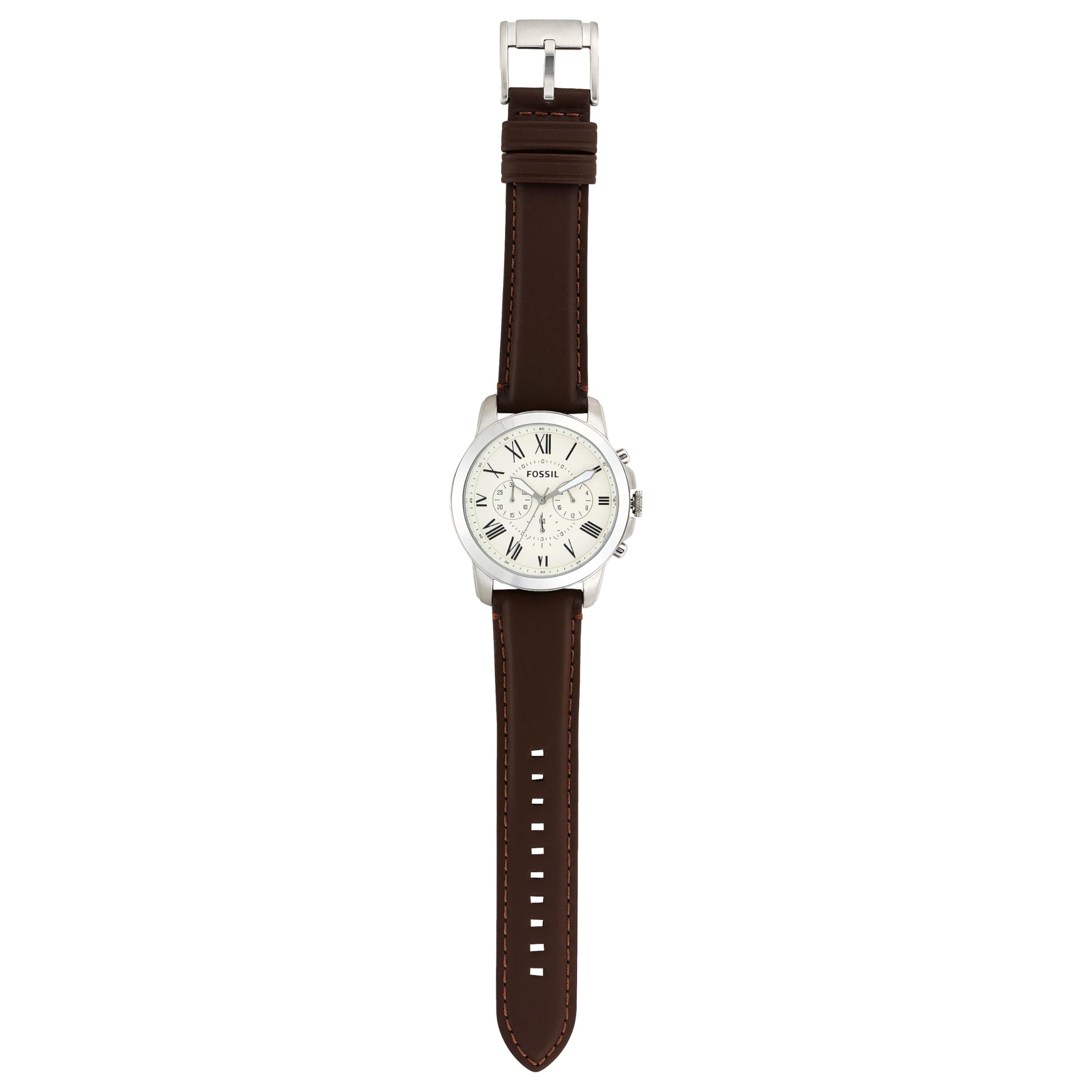 Fossil Grant orologio da uomo, movimento cronografo al quarzo, con bracciale in acciaio o cinturino in pelle