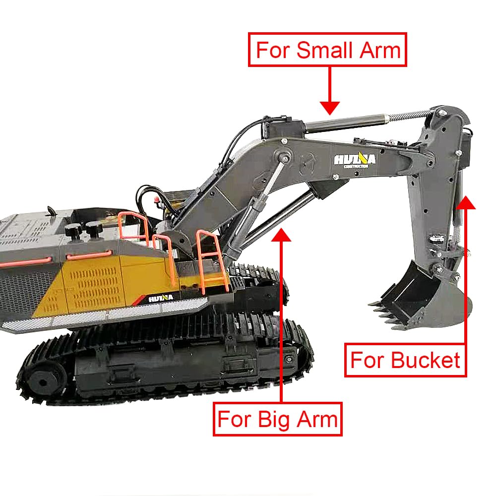 Elektryczny siłownik popychacza z serwomechanizmem do RC | High Power Metal Linkage Linear Actuator Driving Rod Kit for 1/14 Scale Construction Models(H-80mm)