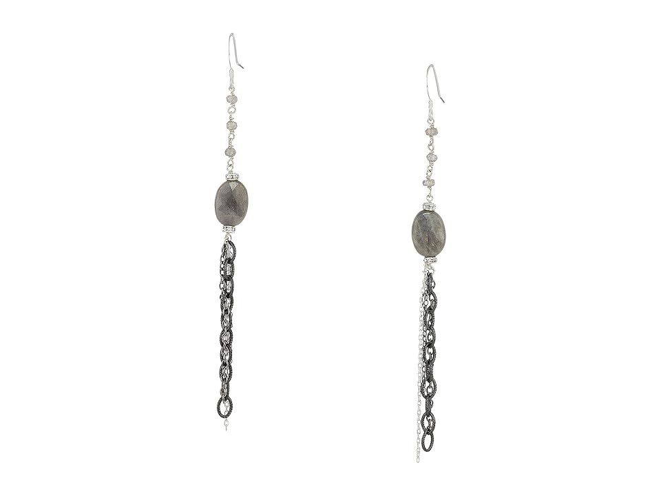 

Dee Berkley Gemstone Labradorite Dangle Earrings (Silver) Earring