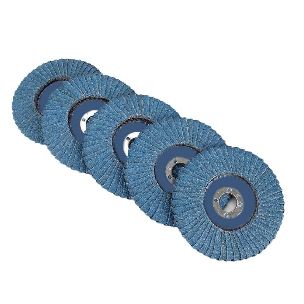 BDAYEK Flap discs 5pcs 100mm Zirconia Sanding Flap Disc 60 Grit for Angle Grinder Wheels