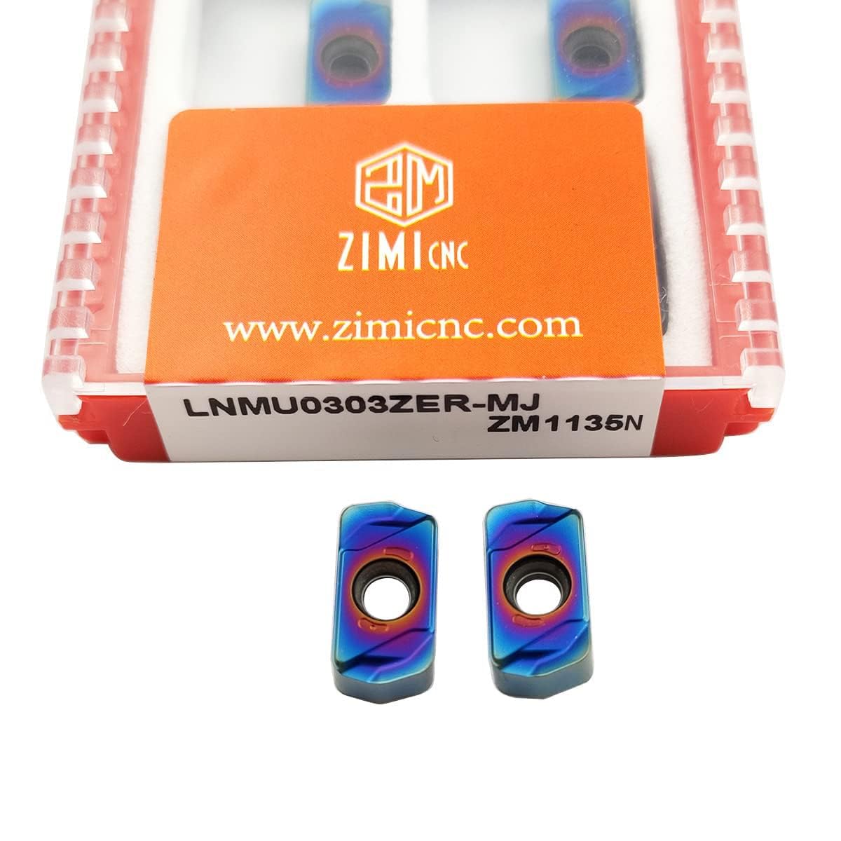 GBJ 10pcs LNMU0303ZER MJ Fast Feed Carbide Milling Inserts Face milling Slotting Milling Carbide Inserts Cutting Tools for EXN03R LNMU03 Fast Feed End Mill Holder (Blue)