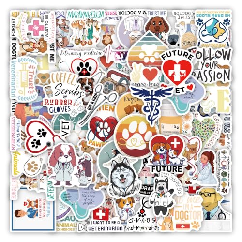 Vinyl Stickers 60 Veterinary Psychological Stickers Animals Veterinary Graffiti Pet Doctor, Multi-coloured - Image 3