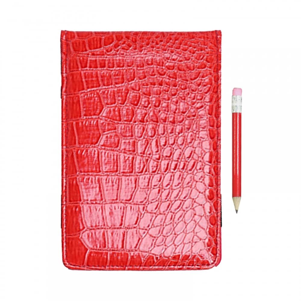 MiOYOOW Leather Scorecard, Large Size Leather Scorecard Holder Stat Tracker Sheet with Elastic Strap for Sports Competitions